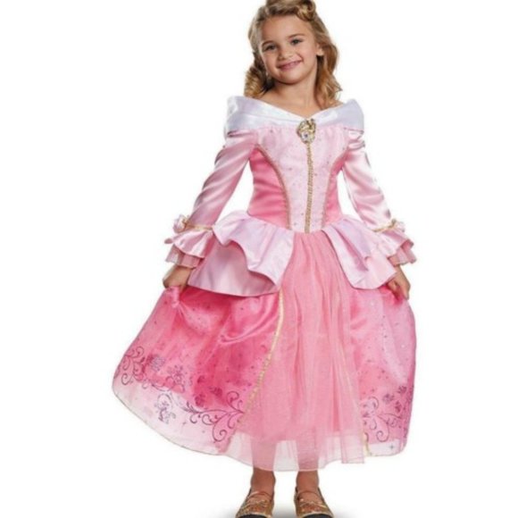 Sleeping Beauty Aurora Prestige Disney Princess Costume XS 3T-4T🆕⌚🏃⚡💨🚚 - Picture 1 of 16